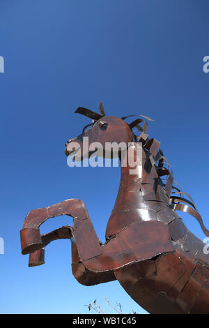 Un dancing horse en métal Banque D'Images