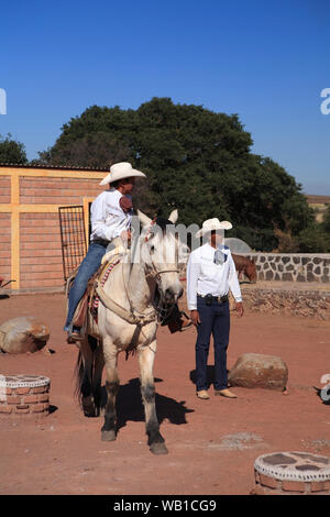 Dans un ranch mexicain Wranglers Banque D'Images