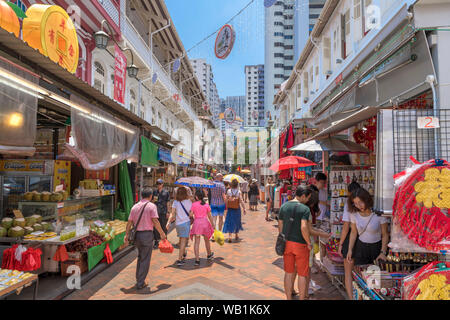 Commerces et restaurants dans le quartier chinois, la ville de Singapour, Singapour Banque D'Images