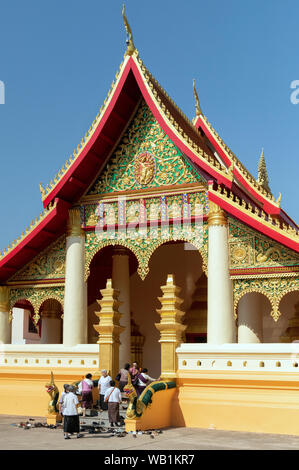 L'Asie du Sud-Est, Laos, Vientiane, Wat Ong Teu, 30078198 Banque D'Images