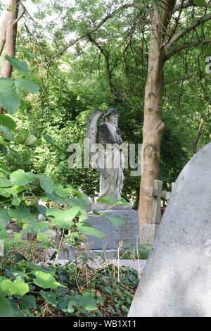 Statue Cimetière de Highgate à Londres, Banque D'Images