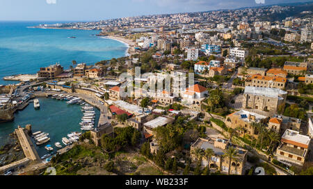 Marina, Jbeil Byblos, Liban Banque D'Images