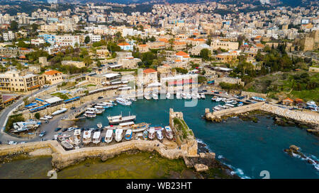 Marina, Jbeil Byblos, Liban Banque D'Images