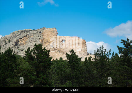 La construction du monument Crazy Horse se poursuit dans le Dakota du Sud Banque D'Images