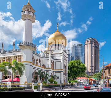 La Mosquée Sultan (Masjid Sultan), Muscat Street, Kampong Glam, la ville de Singapour, Singapour Banque D'Images