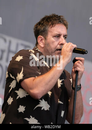 Portsmouth, Hampshire, Royaume-Uni. Le 23 août 2019. Avec le chanteur Terry Hall Promotions en live sur la scène du Festival victorieux, Southsea, Portsmouth, Hampshire, Royaume-Uni/Fletcher-Park Crédit : Dawn Alamy Live News Banque D'Images