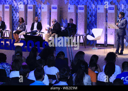 Salvador, Brésil. Août 23, 2019. Climat 2019 BAC SEMAINE à Salvador Patamares dans Hall, Salvador, Bahia. Credit : Mauro Akiin FotoArena/Nassor/Alamy Live News Banque D'Images