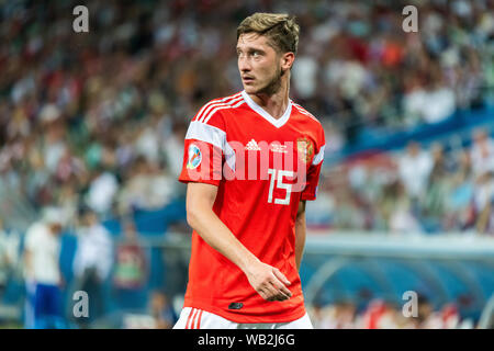 Nijni Novgorod, Russie – 11 juin 2019.Russie attaquant de l'équipe nationale Aleksey Miranchuk lors de l'UEFA Euro 2020 qualification match Russie contre Chypre Banque D'Images