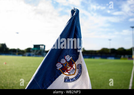 Vue générale du parc Bryntirion. Penybont v Cardiff a rencontré le Premier Ministre JD Cymru match à Bryntirion Park le 23 août 2019. Lewis Mitchell/YCPD. Banque D'Images