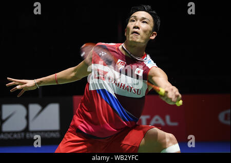 Bâle, Suisse. Août 23, 2019. Kento Momota (JPN) Badminton : Le Badminton Championnats du monde masculin 2019 Quart de finale à St Jakobshalle de Bâle, Suisse . Credit : Itaru Chiba/AFLO/Alamy Live News Banque D'Images