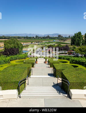 Napa, CA - le 16 août 2019 : une vue sur le parc du domaine Carneros Winery à Napa Valley, Californie Banque D'Images