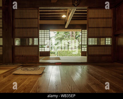 Maison japonaise traditionnelle en bois. Banque D'Images