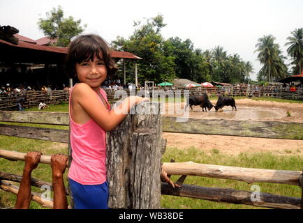 La tauromachie à Hat Yai, Thaïlande du sud Banque D'Images