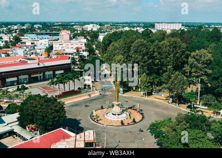 Long Xuyen, Vietnam - Sep 1, 2017. Vue aérienne de Long Xuyen, Vietnam. Long Xuyen est la ville de province et capitale de la province de An Giang, dans la Banque D'Images