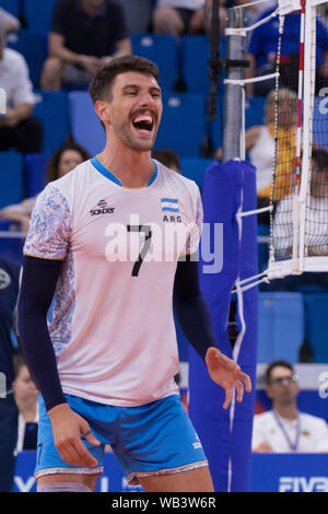 FACUNDO CONTE lors de la Ligue des Nations Unies les hommes - l'Argentine contre la Serbie, Milan, Italie, 23 juin 2019, le volley-ball volley-ball Intenationals Banque D'Images