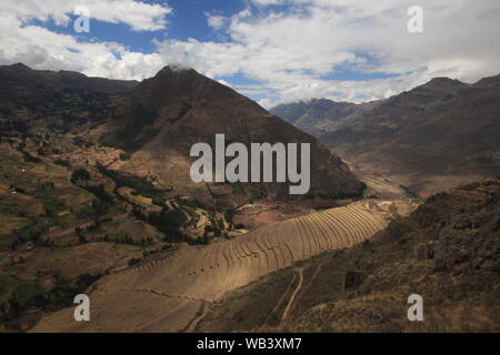 Vues de la ruines de Pisac au Pérou Banque D'Images