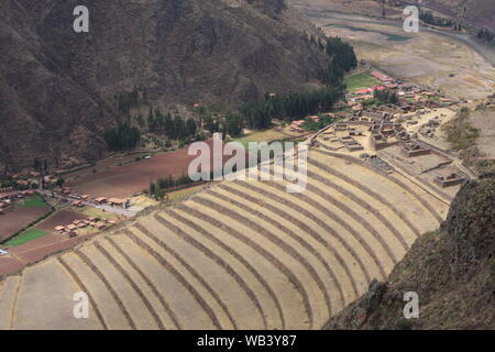 Vues de la ruines de Pisac au Pérou Banque D'Images