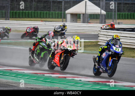 PARTENZA RACE1 pendant le cycle de Rimini Riviera Pata7 World SBK - Race1, Misano Adriatico, Italie, 22 juin 2019, les moteurs - World SuperBike SBK Banque D'Images