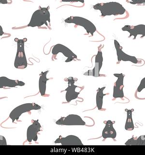 Modèle logique des rats. Pose de rat et d'exercices. Cute cartoon jeu clipart. Vector illustration Illustration de Vecteur