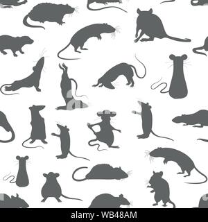 Modèle logique des rats. Pose de rat et d'exercices. Cute cartoon jeu clipart. Vector illustration Illustration de Vecteur