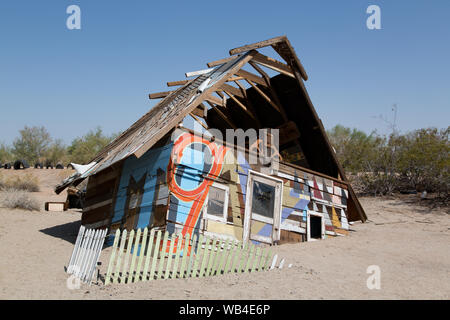 Jésus est un projet d'Art situé à Slab City, Californie Banque D'Images