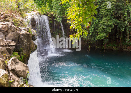 Les cascades sur l'île de l'Afrique de l'Ile Maurice Banque D'Images