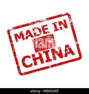 Fabriqué en Chine joint en caoutchouc stamp. Fabrication de joint en caoutchouc, faites en Chine stamp grunge, chinois produire, vector illustration Illustration de Vecteur