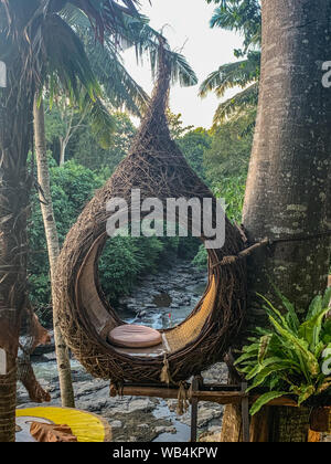 Les terrasses de riz de Tegallalang à partir de ci-dessus, à Ubud, Bali, Indonésie Banque D'Images