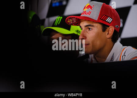 Towcester, Northamptonshire, Angleterre. Août 24, 2019. Marc Márquez (SPA) et Repsol Honda Racing pendant le Grand Prix 2019 de la GoPro à Moto GP Circuit de Silverstone. Credit : Gergo Toth/Alamy Live News Banque D'Images