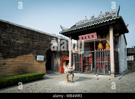 Petit temple Na Tcha monument ancien sanctuaire chinois à Macao, Chine Banque D'Images