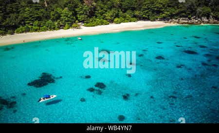 Vues aériennes de l'île Similan en Thaïlande ci-dessus Banque D'Images