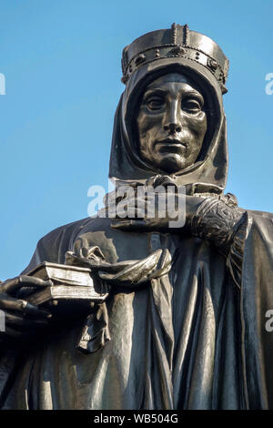 République tchèque Saints, Saint Ludmila, Wenceslas Square, Prague République Tchèque Banque D'Images