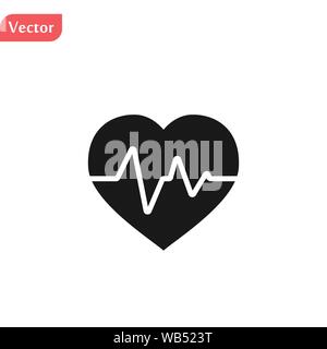 L'icône d'électrocardiogramme noir. Élément du logo design illustration. électrocardiogramme électrocardiogramme. collection de couleur. concept. Peut être utilisé dans le web Illustration de Vecteur