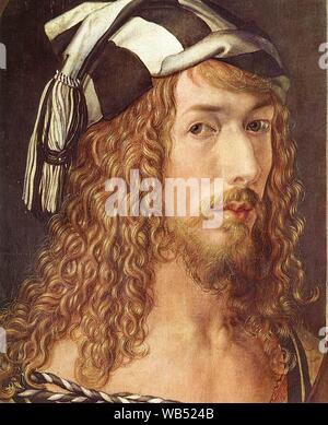 Albrecht Dürer - autoportrait à 26 (détail) - Banque D'Images