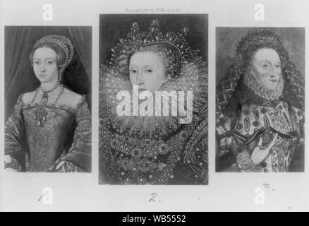Elizabeth I, reine d'Angleterre, Abstract/Maalouf medium : 1 impression photomécanique : photogravure. Banque D'Images