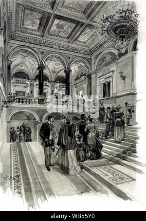 Dörre Le grand escalier de l'Opéra de Budapest c. 1890. Banque D'Images