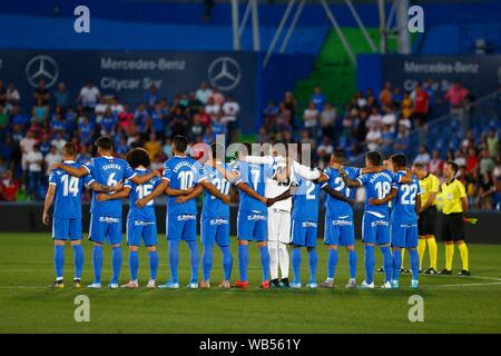Madrid, Espagne. Août 24, 2019. Équipe DE GETAFE DURANT LE MATCH CONTRE FC GETAFE ATHLETIC CLUB BILBAO EN ALFONSO PEREZ Coliseum. Samedi, 24 août 2019. Credit : CORDON PRESS/Alamy Live News Banque D'Images