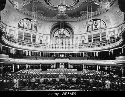 Düsseldorf Apollo-Theater Innen Quelle Wilhelm Kick (Hrsg.)- La Société Neubauten, 4. Jahrgang, Stuttgarter Architektur-Verlag Kick, Stuttgart 1902. Banque D'Images