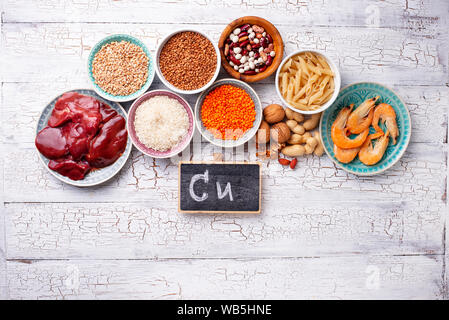 Produits naturels sources de cuivre Banque D'Images