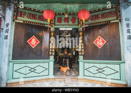Rues et les canaux d'Hoi An, dans le centre du Vietnam Banque D'Images