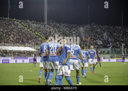 Florence, Italie. Août 24, 2019. Italie - au stade Artemio Franchi de Florence Naples bat la Fiorentina 3 à 4 visant ainsi à la première place de la première journée du championnat.Dans la photo Lorenzo insigne. (Crédit Image : © Fabio SassoZUMA Wire) Credit : ZUMA Press, Inc./Alamy Live News Banque D'Images