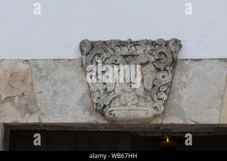 Détail de l'extérieur le palais du gouverneur espagnol à San Antonio, Texas Banque D'Images