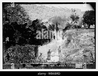Extérieur, Garden Tomb, Gordon's Calvaire Abstract/medium : G. Eric et Edith Matson Photograph Collection Banque D'Images