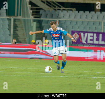 Florence, Italie. Août 24, 2019. Italie - au stade Artemio Franchi de Florence Naples bat la Fiorentina 3 à 4 visant ainsi à la première place de la première journée de championnat dans l'image soccer SSC Naples Fabian Ruiz (Photo par Fabio Sasso/Pacific Press) Credit : Pacific Press Agency/Alamy Live News Banque D'Images