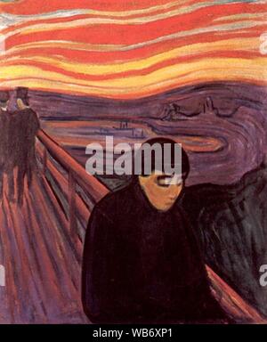 Edvard Munch - désespoir (1894). Banque D'Images