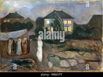 Edvard Munch - La Tempête (1893). Banque D'Images