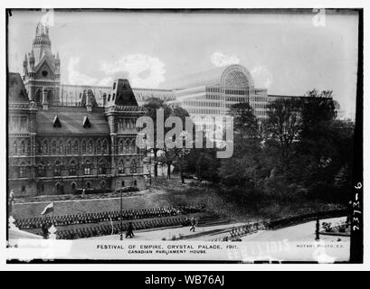 Festival de l'Empire, le Palais de Cristal, 1911 ; Canadian Parliament House Abstract/moyenne : 1 négatif : vitrage ; 5 x 7 in. ou moins. Banque D'Images