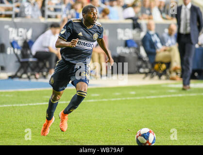 Chester, Pennsylvanie, USA. Août 24, 2019. L'Union de Philadelphie, RAYMON GADDIS (28) en action contre DC United lors du match au stade de l'énergie Talen Chester Ohio Crédit : Ricky Fitchett/ZUMA/Alamy Fil Live News Banque D'Images