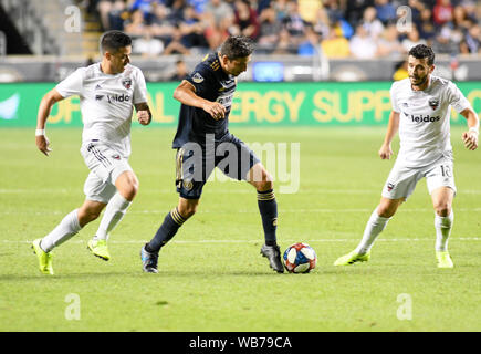 Chester, Pennsylvanie, USA. Août 24, 2019. L'Union de Philadelphie, ALEJANDRO BEDOYA (11) en action contre DC United lors du match au stade de l'énergie Talen Chester Ohio Crédit : Ricky Fitchett/ZUMA/Alamy Fil Live News Banque D'Images