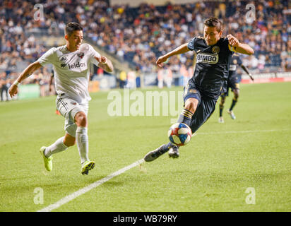 Chester, Pennsylvanie, USA. Août 24, 2019. L'Union de Philadelphie, ALEJANDRO BEDOYA (11) en action contre DC United lors du match au stade de l'énergie Talen Chester Ohio Crédit : Ricky Fitchett/ZUMA/Alamy Fil Live News Banque D'Images